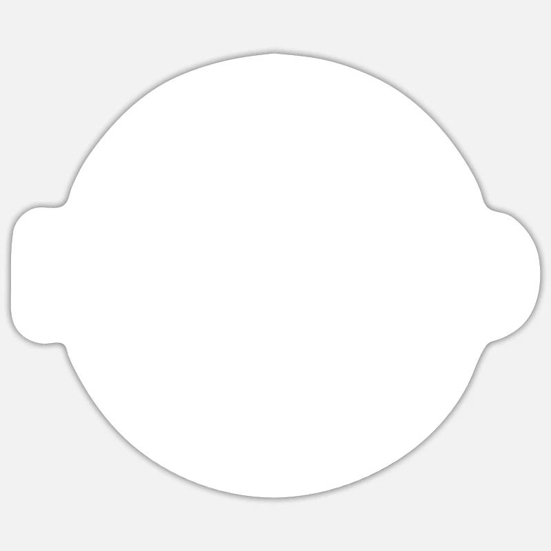 Kettlebell Rentner - Sticker Größe S (10 x 10 cm) - Mattweiß