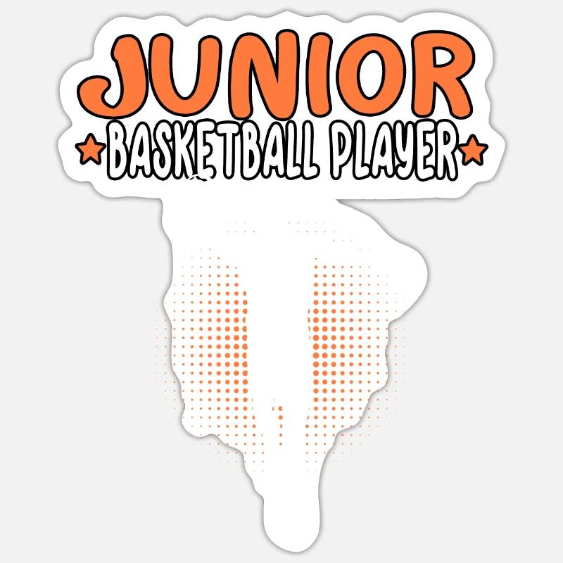 Basketteur junior Basketteur - Sticker taille S (10 x 10 cm) - blanc mat