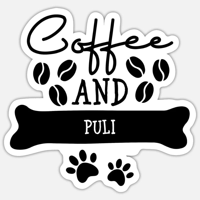 Caffè e puli Adesivo