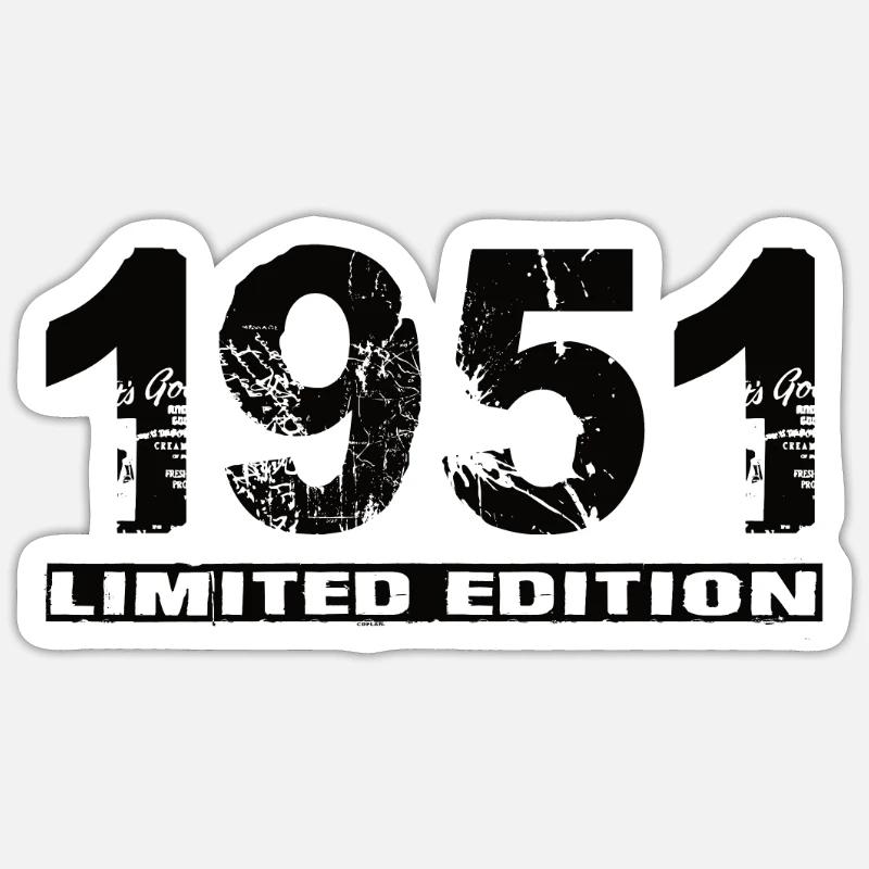 Édition limitée 1951 - Sticker taille S (10 x 10 cm) - blanc mat