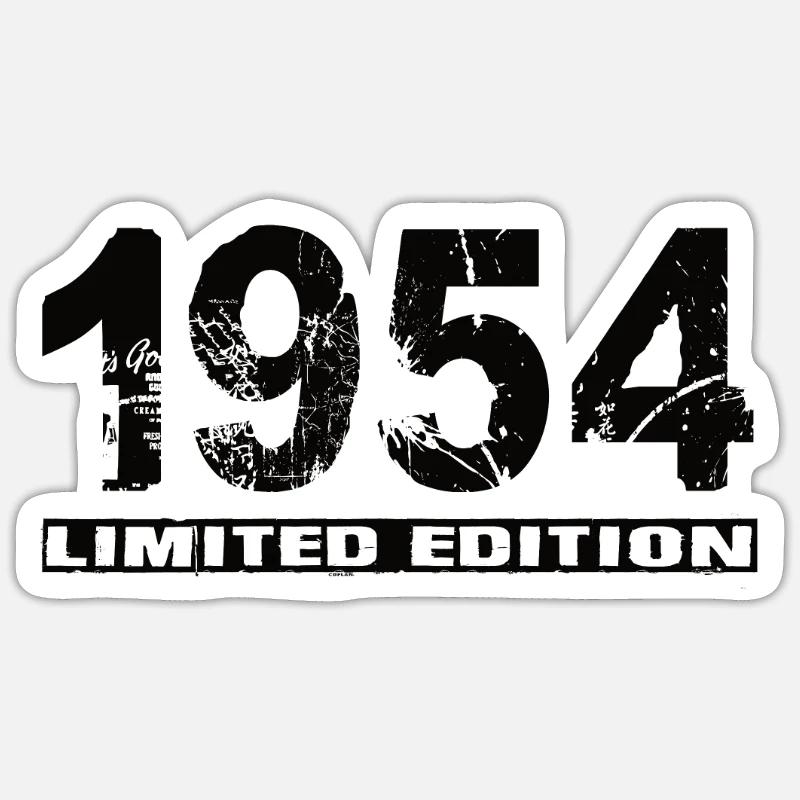 Édition limitée 1954 - Sticker taille S (10 x 10 cm) - blanc mat