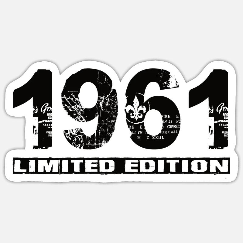 Édition limitée 1961 - Sticker taille S (10 x 10 cm) - blanc mat