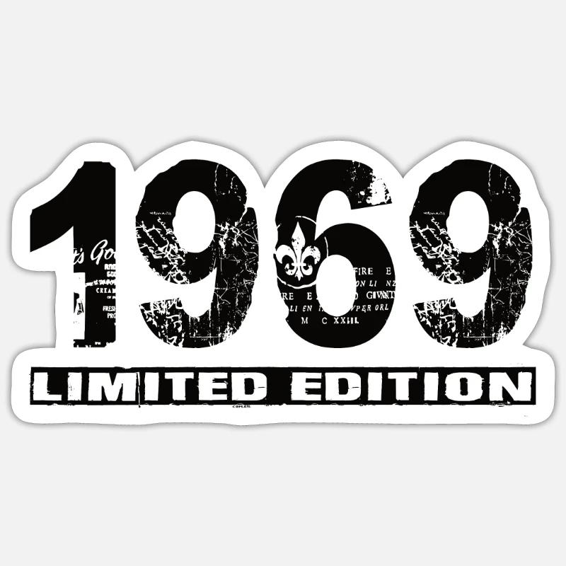 Édition limitée 1969 - Sticker taille S (10 x 10 cm) - blanc mat