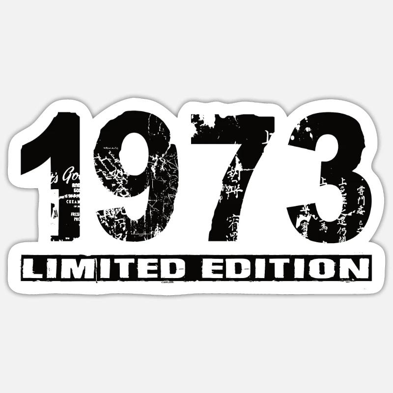 Édition limitée 1973 - Sticker taille S (10 x 10 cm) - blanc mat