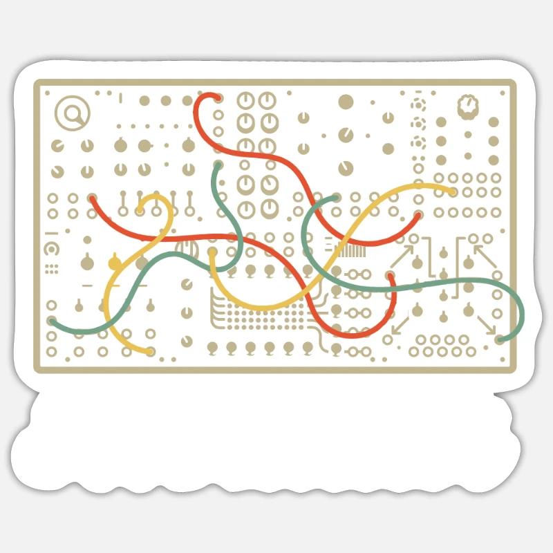 Modular Electronic Musical Synthesizer Sticker Größe S (10 x 10 cm)