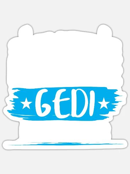 Göd Taufged - So Sieht Der beste Gedi Der Welt Aus - Sticker Größe S (10 x 10 cm) - Mattweiß