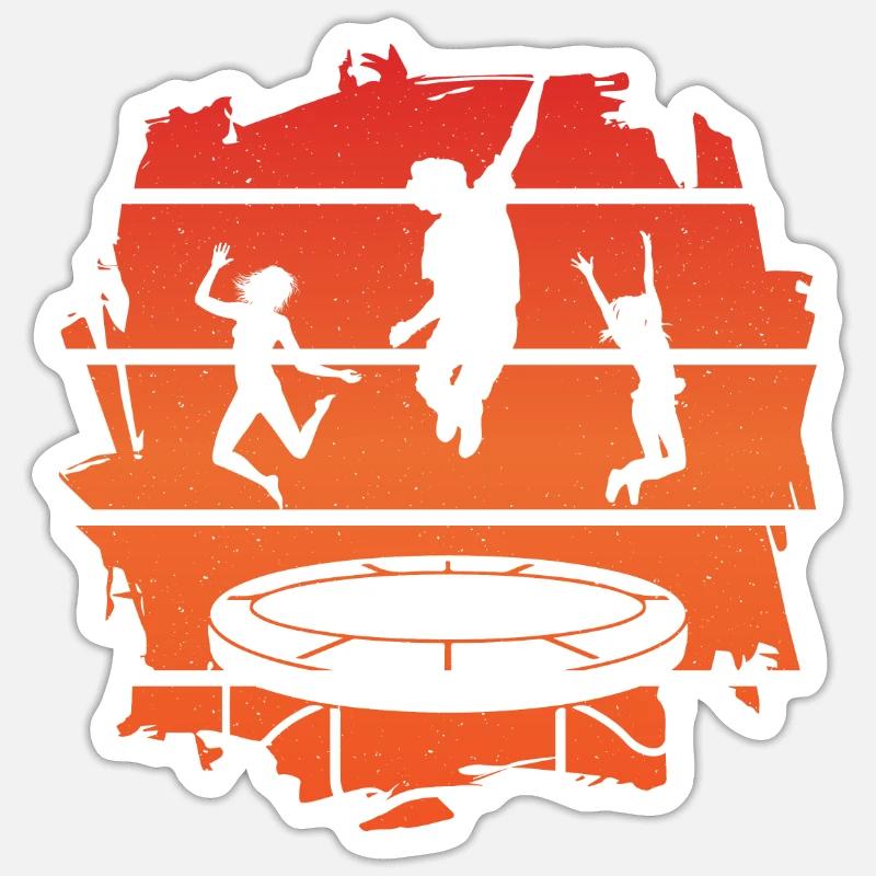 Trampoline - Sticker size S (10 x 10 cm) - white matte