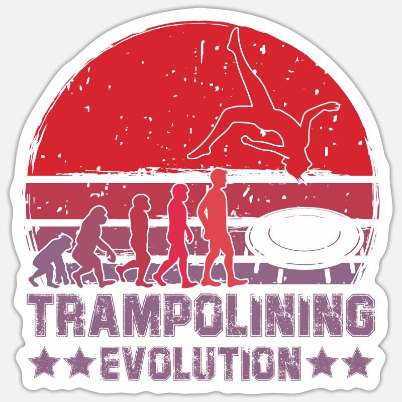 Trampoline Evolution Sticker taille S (10 x 10 cm)