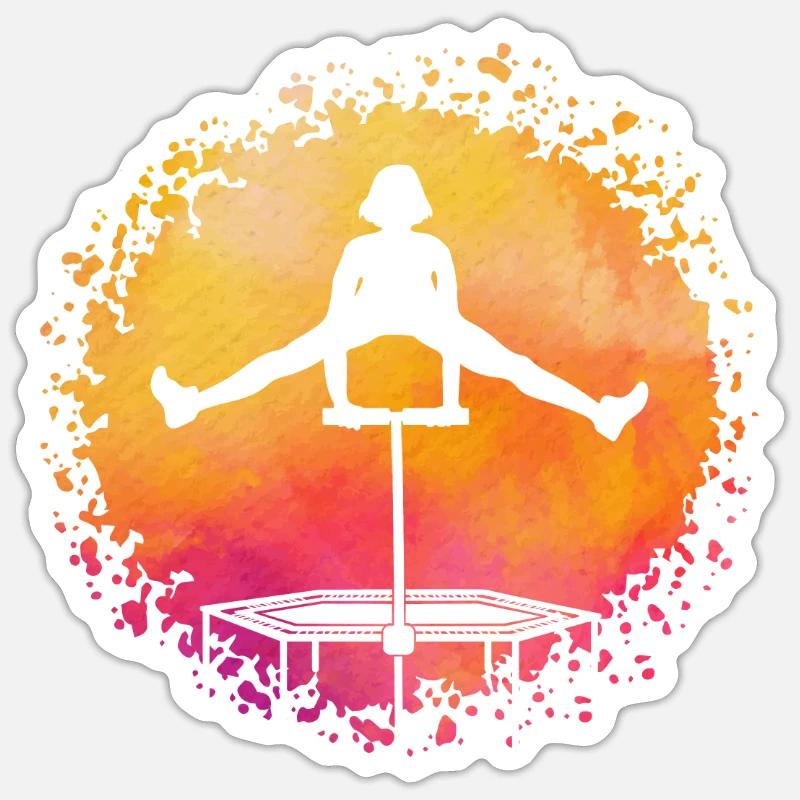 Trampoline - Sticker taille S (10 x 10 cm) - blanc mat