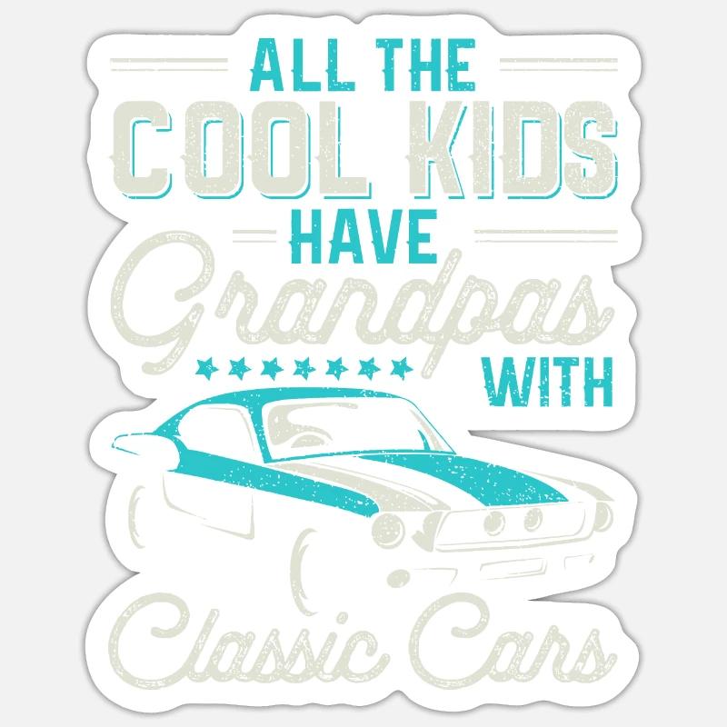 Opas mit Oldtimern Oldtimer Guy Gra Sticker Größe S (10 x 10 cm)
