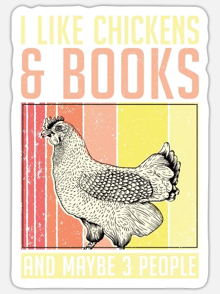 Hühnchen Geschenke Hühnchen Besitzer - Sticker Größe S (10 x 10 cm) - Mattweiß