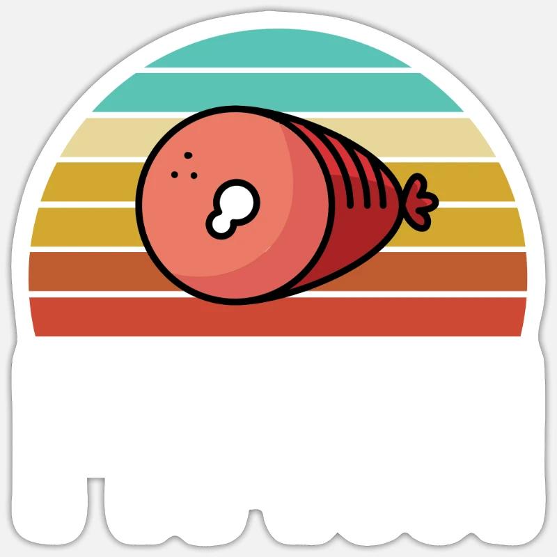 Ham - Sticker size S (10 x 10 cm) - white matte