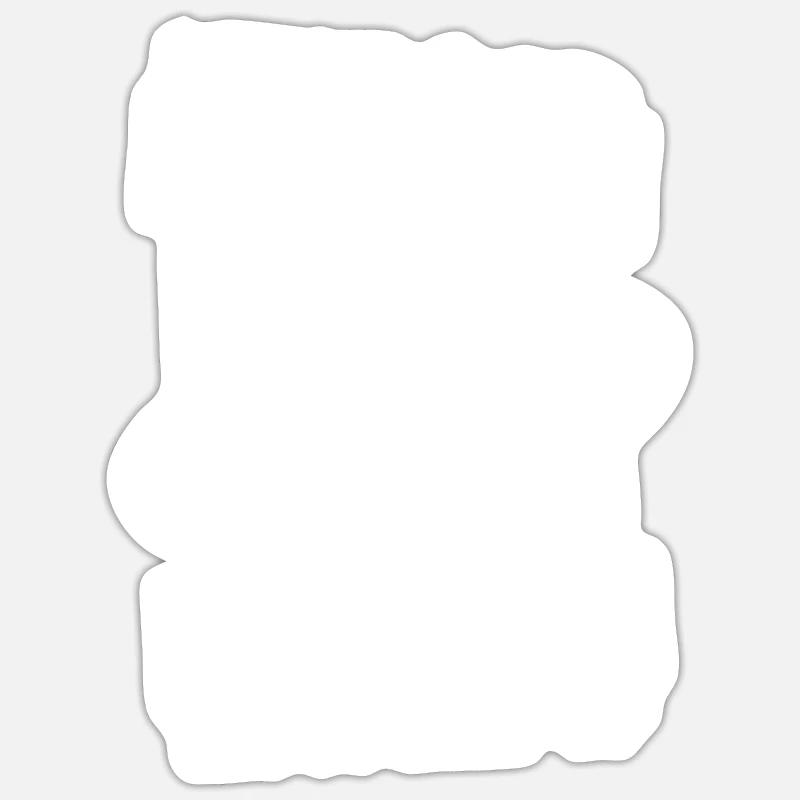 Pasta Mädchen - Sticker Größe S (10 x 10 cm) - Mattweiß