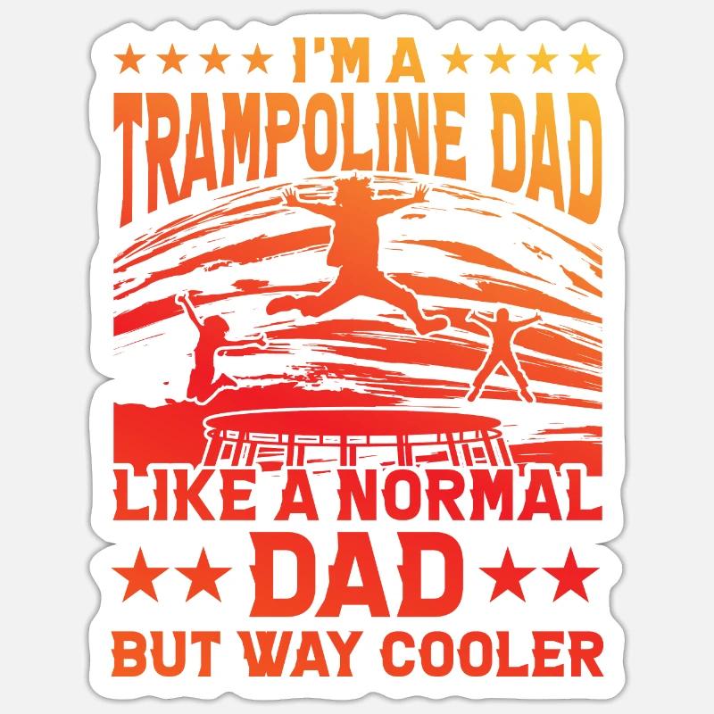 Trampoline - Sticker taille S (10 x 10 cm) - blanc mat