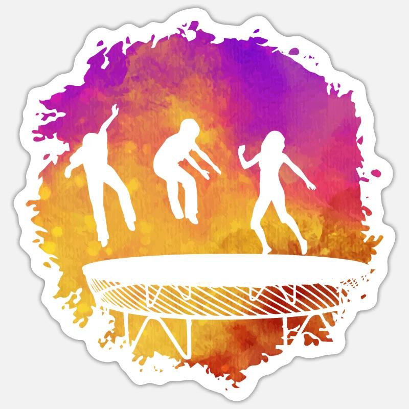 Trampoline - Sticker size S (10 x 10 cm) - white matte
