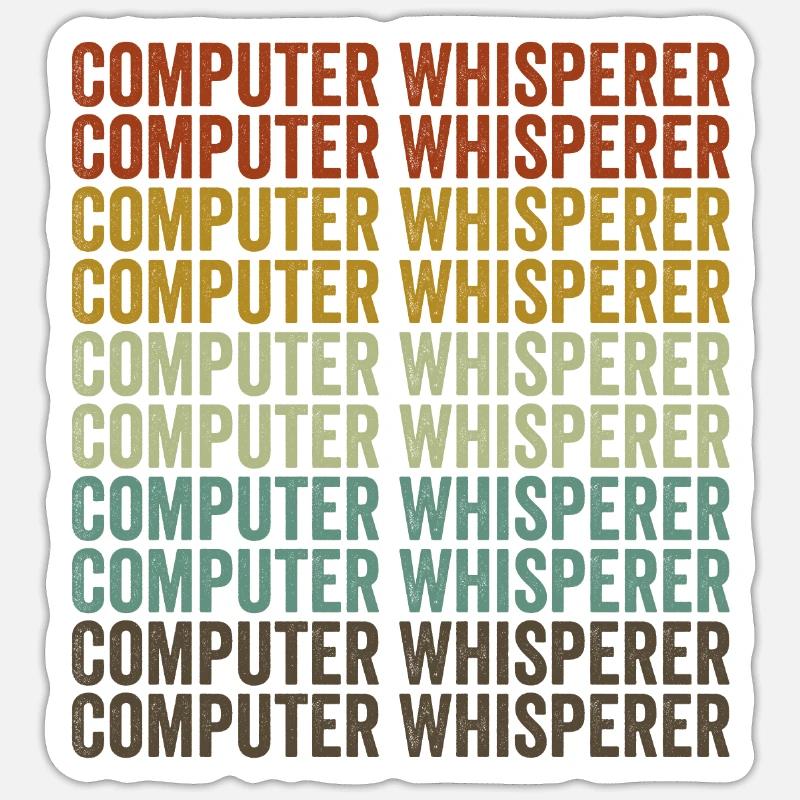 Computerflüsterer Computer Nerd IT Helpdesk Sticker Größe S (10 x 10 cm)
