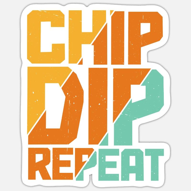 Chip Dip Répéter 11 Sticker taille S (10 x 10 cm)
