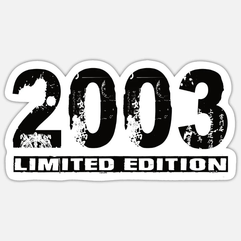 Édition limitée 2003 - Sticker taille S (10 x 10 cm) - blanc mat