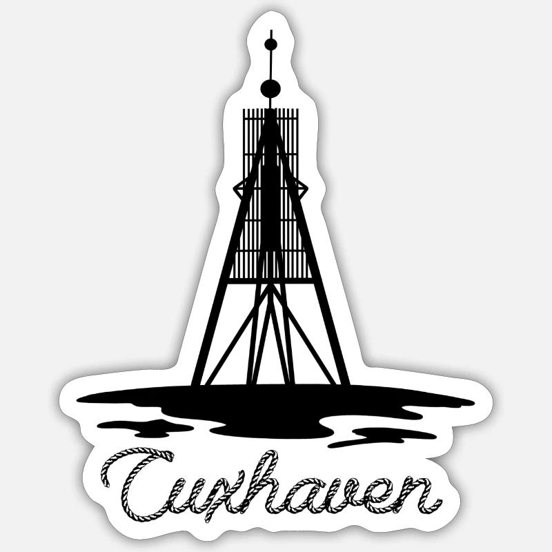 Kugelbake Cuxhaven - Sticker size S (10 x 10 cm) - white matte