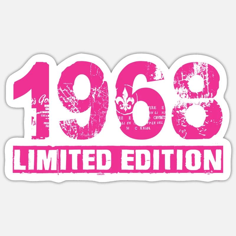 Édition limitée 1968 - Sticker taille S (10 x 10 cm) - blanc mat