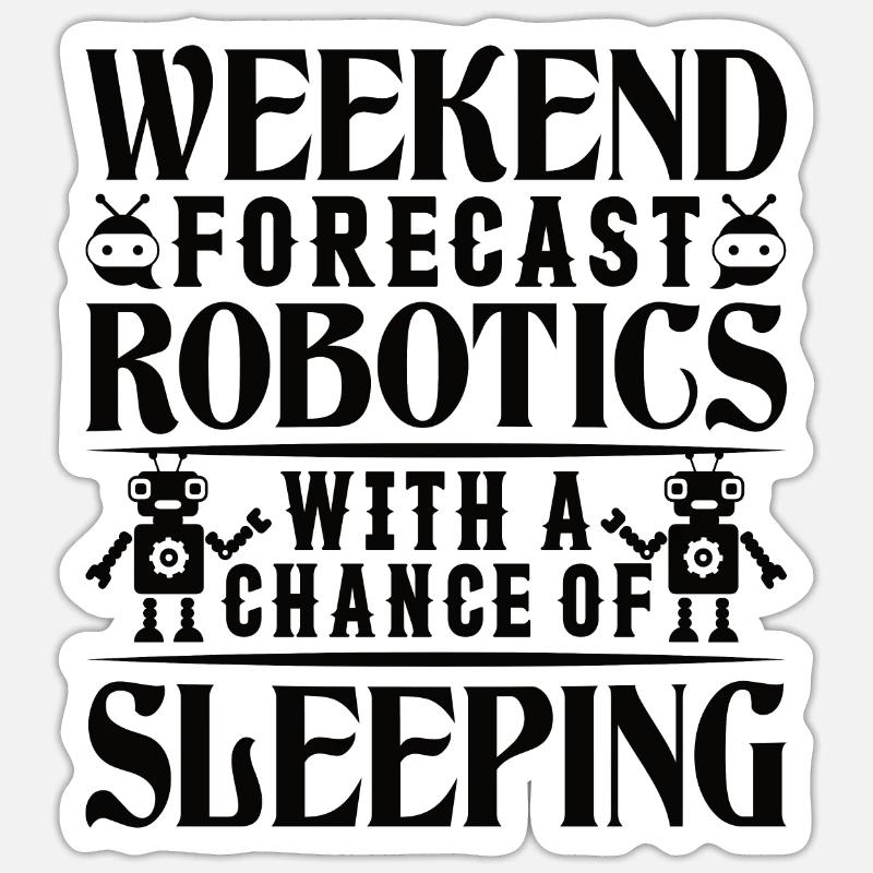 Roboter Programmierer Automatisierungstechniker - Sticker Größe S (10 x 10 cm) - Mattweiß