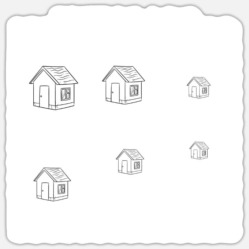 Tiny House Sticker Größe S (10 x 10 cm)