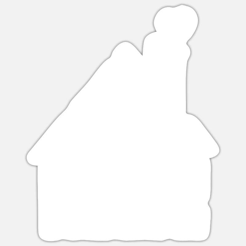 Tiny House - Sticker Größe S (10 x 10 cm) - Mattweiß