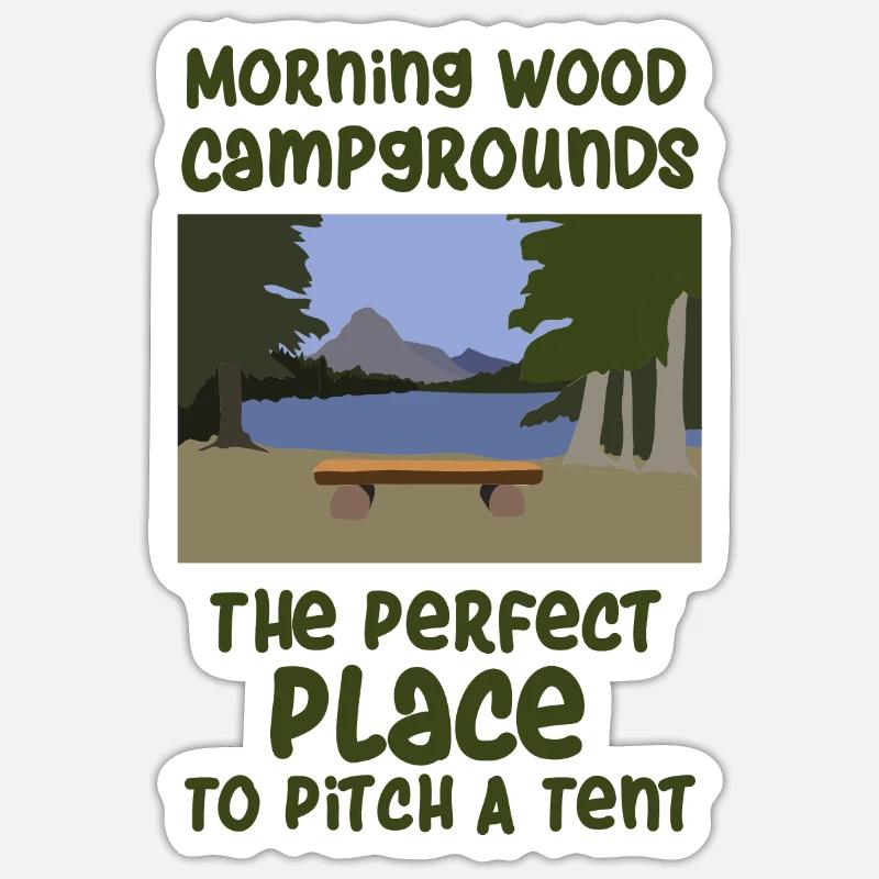 Camping slogan camping Sticker taille S (10 x 10 cm)