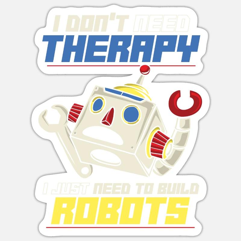 Robotics Ai robot - Sticker size S (10 x 10 cm) - white matte