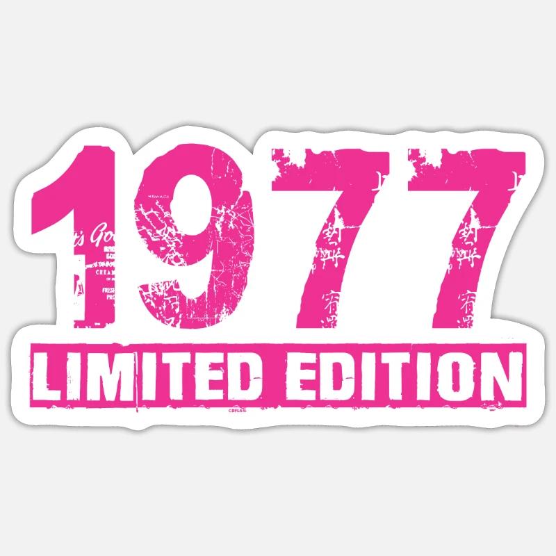 Édition limitée 1977 - Sticker taille S (10 x 10 cm) - blanc mat