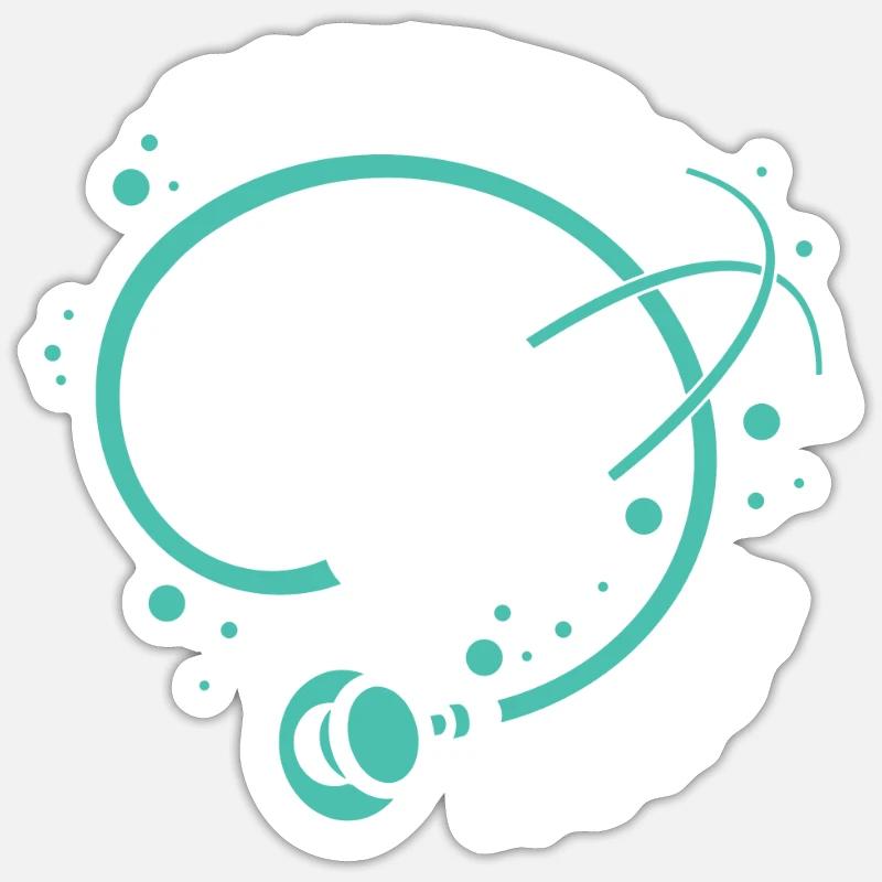 nurse stethoscope - Sticker size S (10 x 10 cm) - white matte