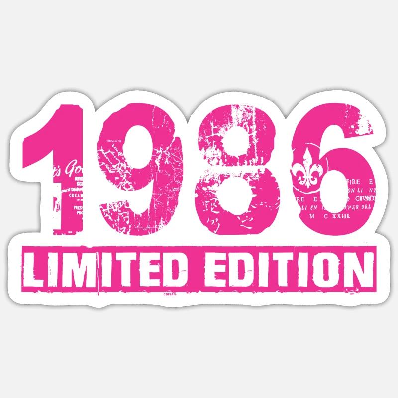 Édition limitée 1986 - Sticker taille S (10 x 10 cm) - blanc mat