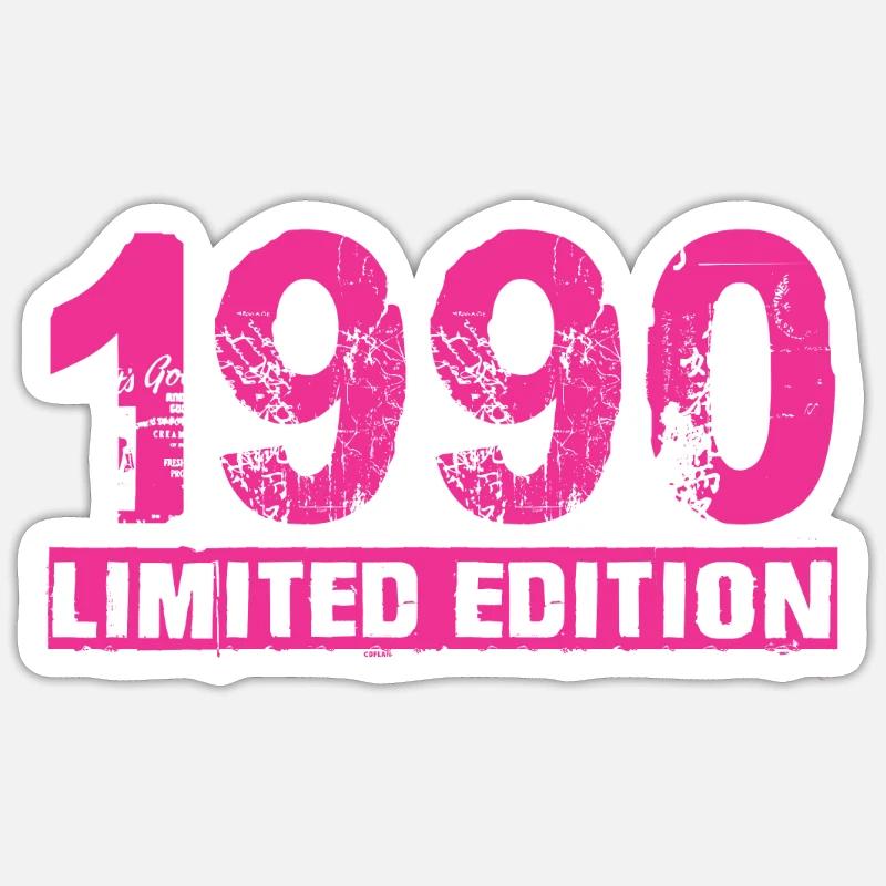 Édition limitée 1990 - Sticker taille S (10 x 10 cm) - blanc mat