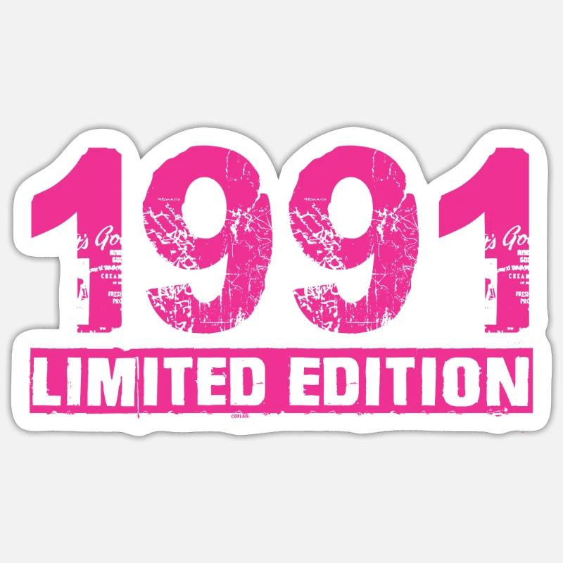 Édition limitée 1991 - Sticker taille S (10 x 10 cm) - blanc mat