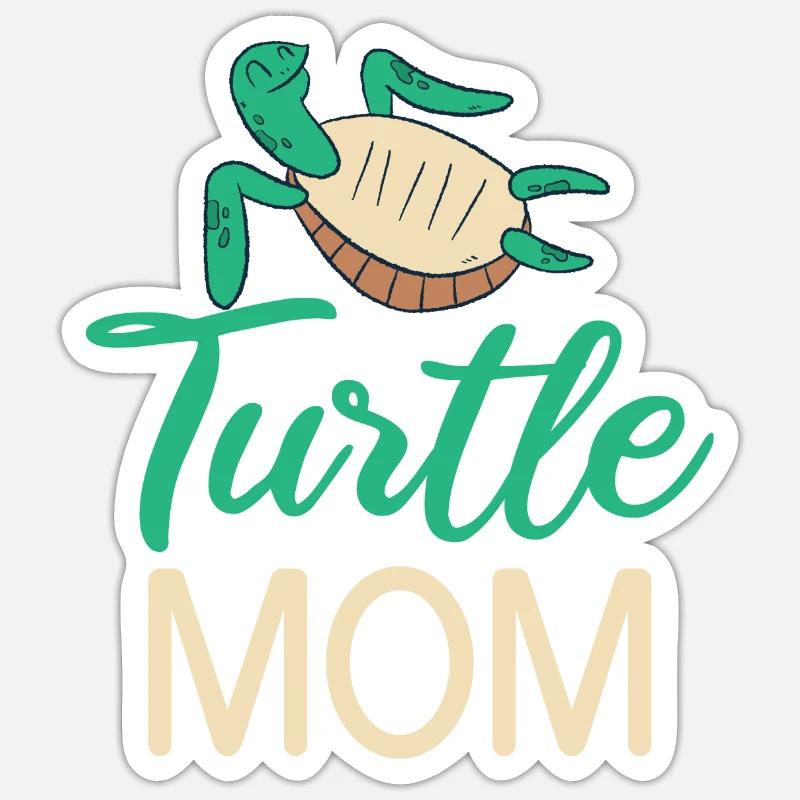 Turtle Owner Gift Turtle Lover - Sticker size S (10 x 10 cm) - white matte