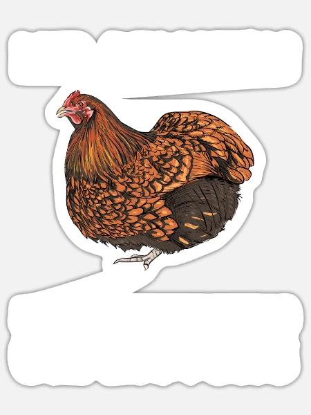 Orpington Hühner I Chicken Geflügel Motiv für - Sticker Größe S (10 x 10 cm) - Mattweiß
