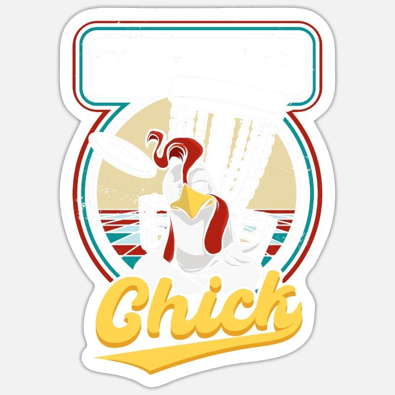 Disc Golf Chick Sticker taille S (10 x 10 cm)