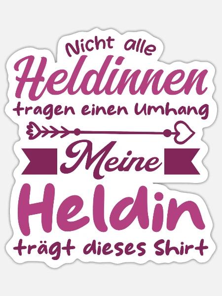 Heldin Nicht alle Heldinnen tragen einen Umhang ws - Sticker Größe S (10 x 10 cm) - Mattweiß
