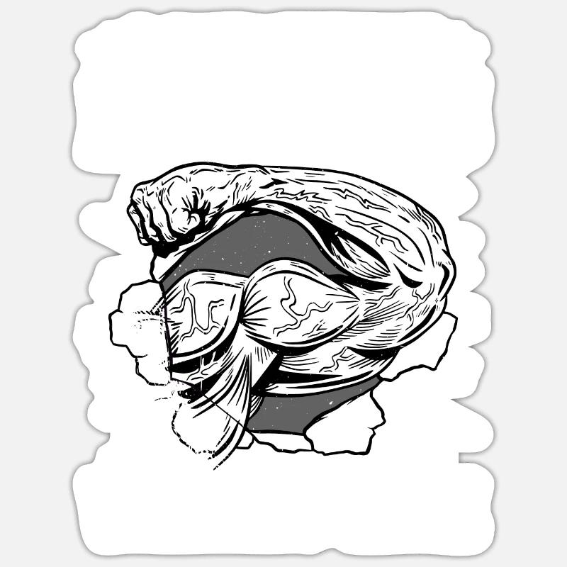 I Got These Muscles Writing Code 5 Sticker Größe S (10 x 10 cm)