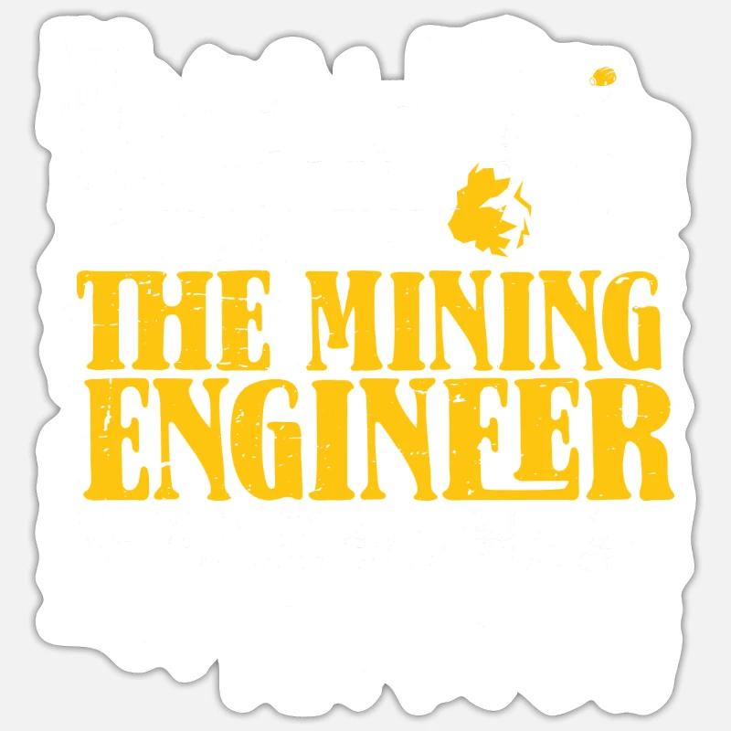 Engineer Lustig Mining Engineer - Sticker size S (10 x 10 cm) - white matte