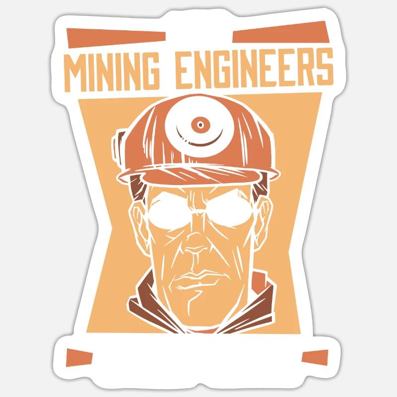 Engineer Super Mining Engineer - Sticker size S (10 x 10 cm) - white matte
