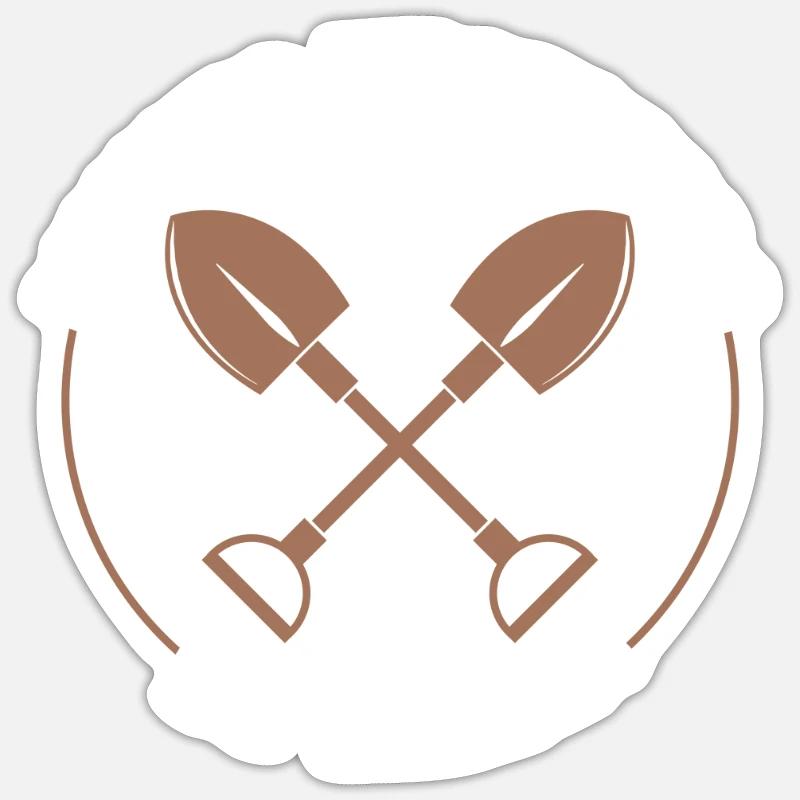 Engineer Shovel Mining Engineer Sticker size S (10 x 10 cm)