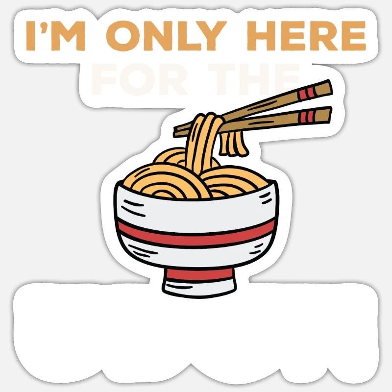 Udon - Sticker taille S (10 x 10 cm) - blanc mat