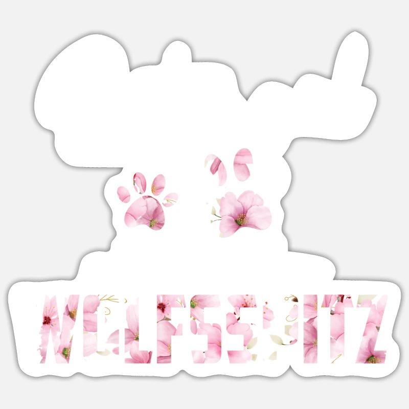 Keeshond - Sticker size S (10 x 10 cm) - white matte