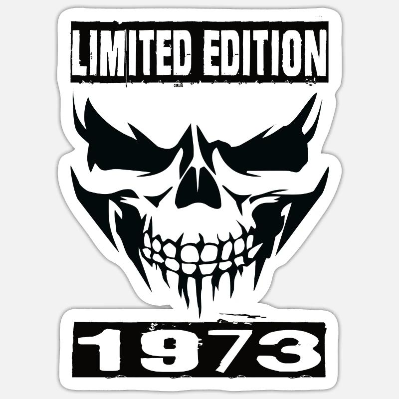 Édition limitée 1973 - Sticker taille S (10 x 10 cm) - blanc mat