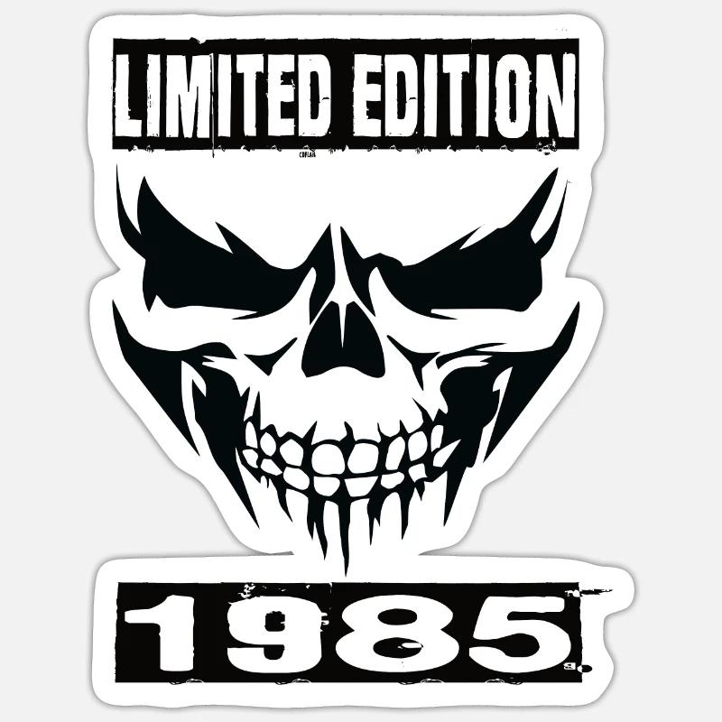 Édition limitée 1985 - Sticker taille S (10 x 10 cm) - blanc mat