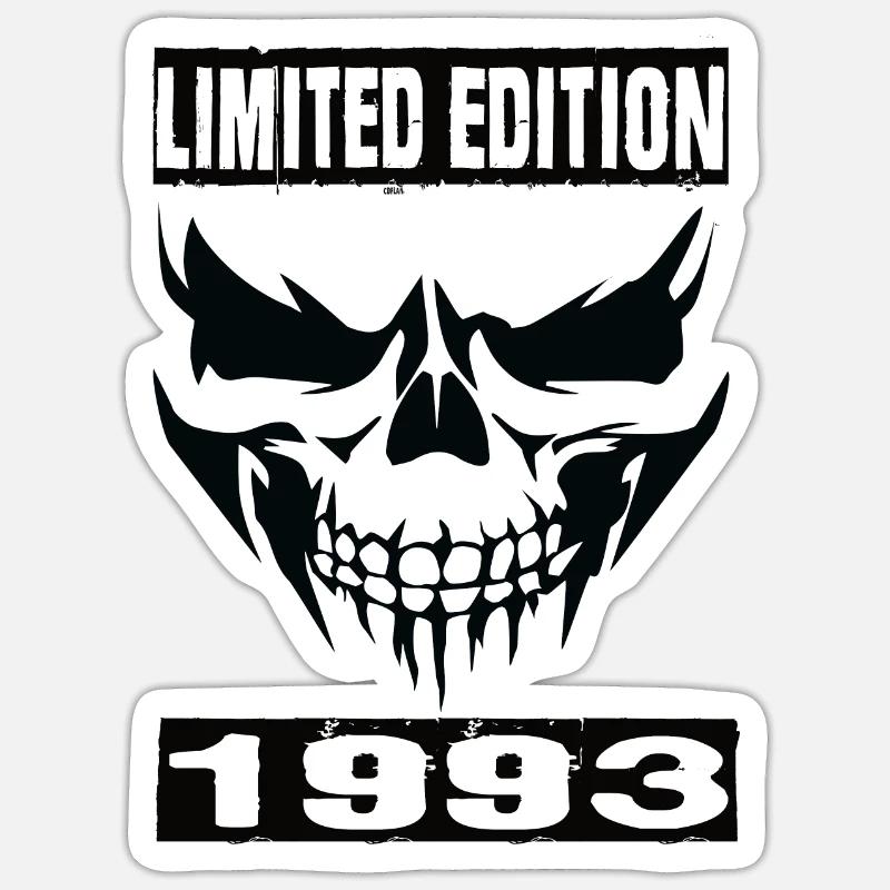 Édition limitée 1993 - Sticker taille S (10 x 10 cm) - blanc mat