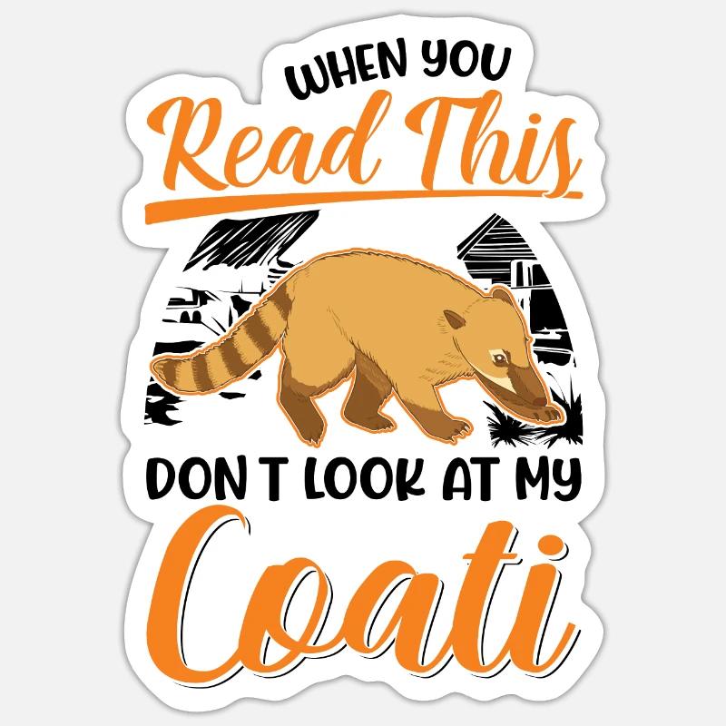 Coati Gift Proboscis Coati - Sticker size S (10 x 10 cm) - white matte