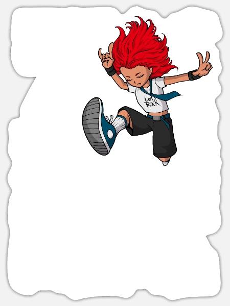 Ich bin 7 - Mädchen Rocker - Sticker Größe S (10 x 10 cm) - Mattweiß