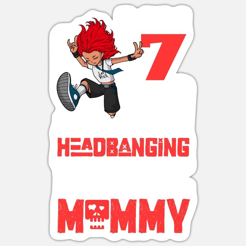 Ich bin 7 - Mädchen Rocker Sticker Größe S (10 x 10 cm)